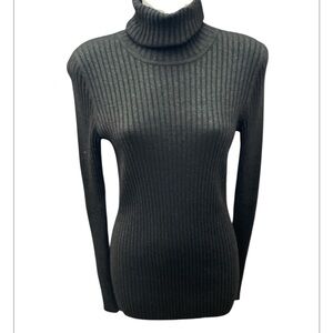 Express black cowl neck turtle neck ribbed long sleeved sweater size m/large